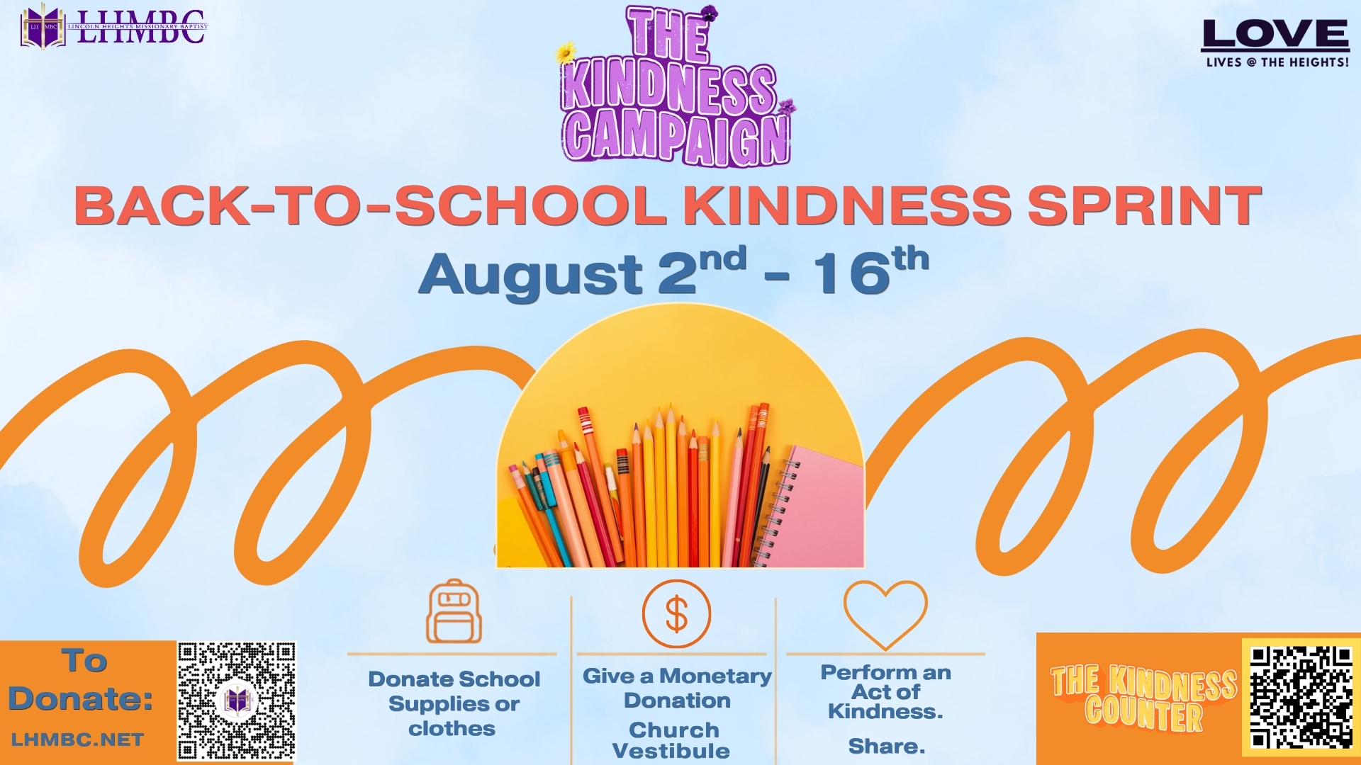 Back to School Kindness Sprint 